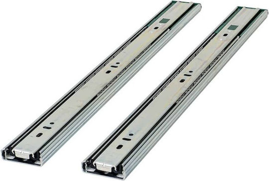 Set 2 Ball Bearing Slides Length 450mm Silver Z-tools Pk-l-h45-450-b
