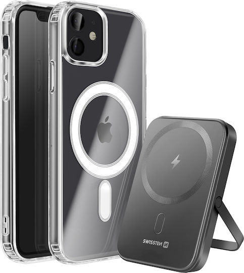 Swissten Magsafe Pack Iphone 11 Dual-material Case 5000 Mah Powerbank Transparent