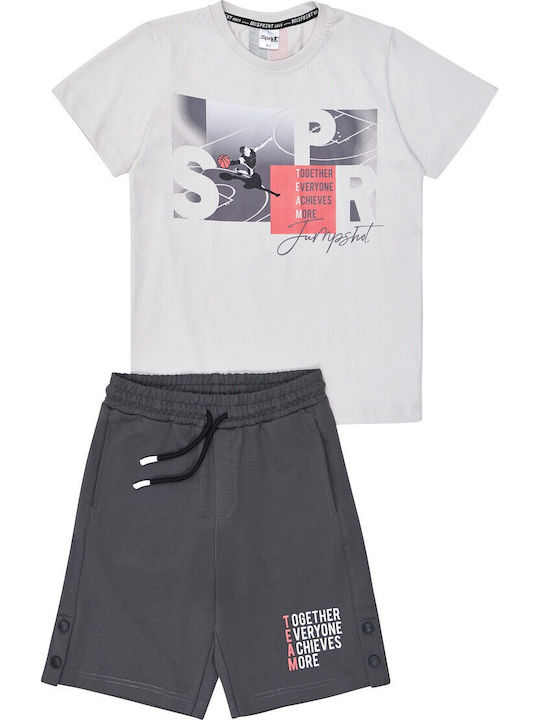 Kids Set with Shorts Summer 2 Pieces Light Gray