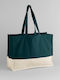 Earthaware Organic Contrast Shopper Westford Mill W858 Dark Marine Natural