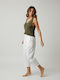 Damen Pullover mit V-Ausschnitt Khaki