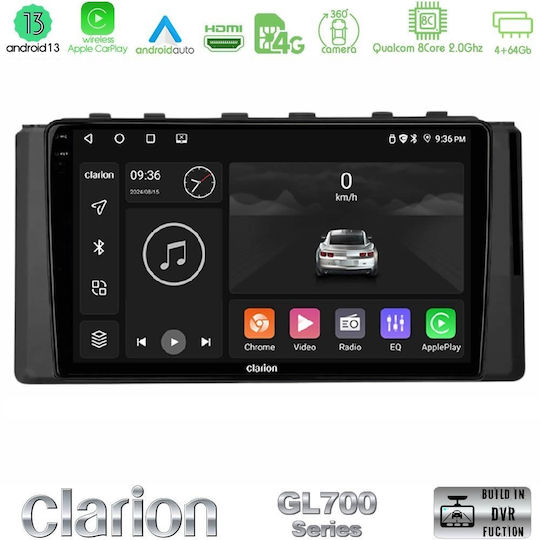 Clarion Car Audio System for Subaru BRZ 2022 Bluetooth USB Wi-Fi GPS Apple CarPlay Android Auto with 9" Touch Screen