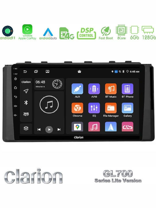 Clarion Car Audio System for Subaru BRZ 2022 Bluetooth USB Wi-Fi GPS Apple CarPlay Android Auto with 9 Inch Touch Screen