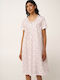 Vamp Summer Cotton Women's Nightgown Green Tea