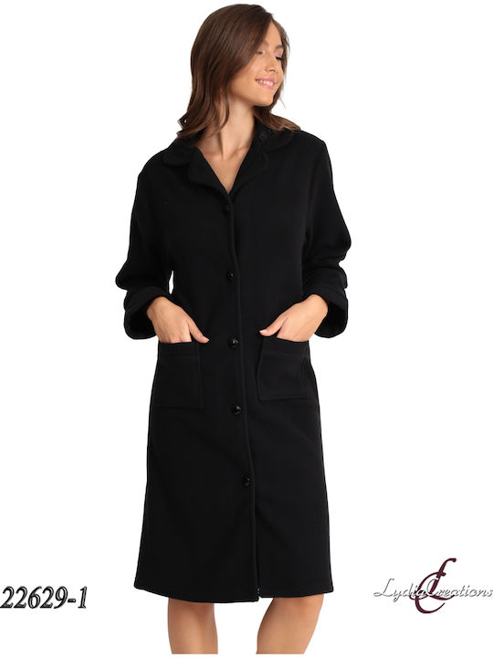 Lydia Creations Winter Damen-Robe Schwarz