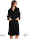 Lydia Creations Winter Damen-Robe Schwarz