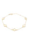 Women's Bracelet with Cross Design in 14K Gold 19cm