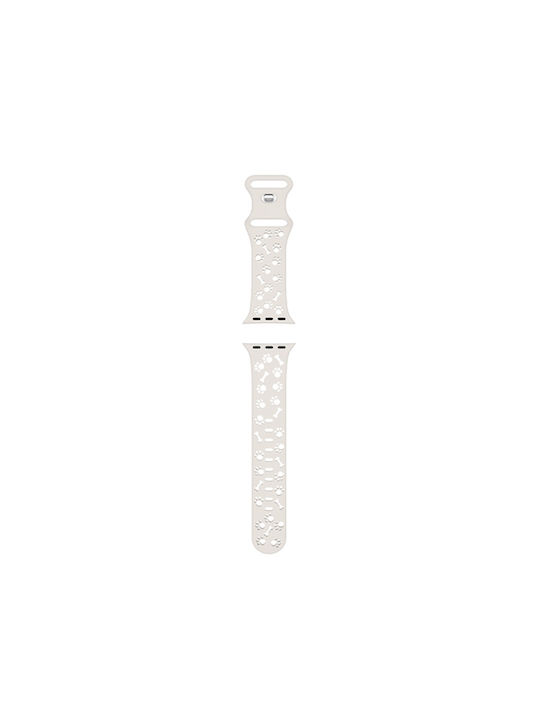 Watchband Hoco Wa38 Time Series 44 45 46 49mm Silicon Strap Apple Watch Series 1 2 3 4 5 6 7 8 9 Se Ultra1 Ultra2 Λευκό