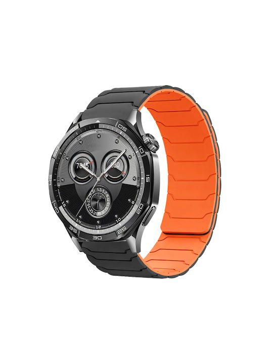 Watchband Hoco Wh21 Flexible Silicone Magnetic Samsung Huawei Xiaomi Vivo Oppo Etc 22mm Universal Black Orange