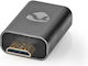Nedis Hdmi Adaptor Mini Connector To Hdmi Straight Form In Aluminum Grey