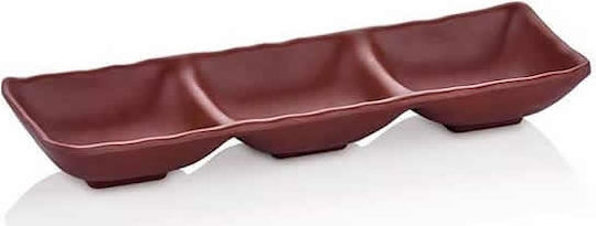 Raki Dreistöckiger Dessert Turm Ständer & Tabletts aus Porzellan Braune 3 Abschnitte P26,5xL26,5xH26,5cm