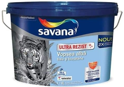 Ultrawashable Innen- und Außenfarben für Häuser Badezimmer Küche 4l Weiße Savana Ext10004