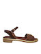 Leder Damen Sandalen Braun F27-KAFE