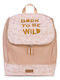 Saro Born To Be Wild Kids Backpack Beige 31x26x16cm