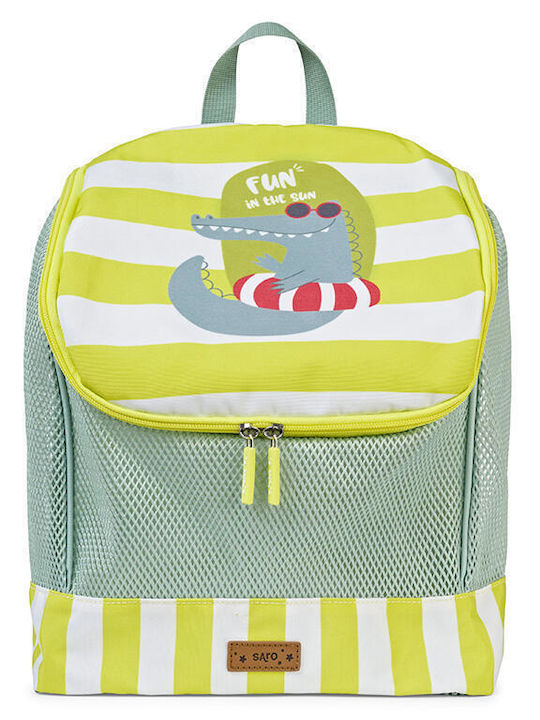 Saro Fun In Sun Детска Раница Зеленa 31x26x16см