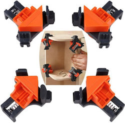 Set 4 Morsă Unghi Lemn Plastic Metale Ușoare Zola 90° Unghi Drept Interval De Lucru 5–22 Mm Negru Portocaliu Set 4 Morsă Unghi Lemn Plastic Metale Ușoare Zola 90° Unghi Drept Interval De Lucru 5–22 Mm Negru Portocaliu