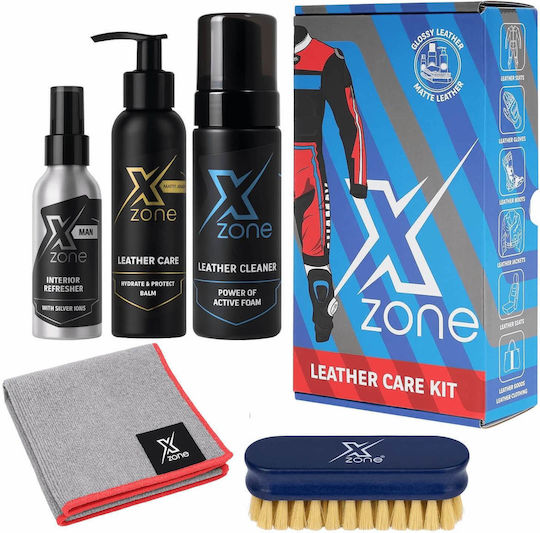 Xzone Σετ Καθαρισμού και Προστασίας για Δερμάτινα Μέρη Αυτοκινήτου