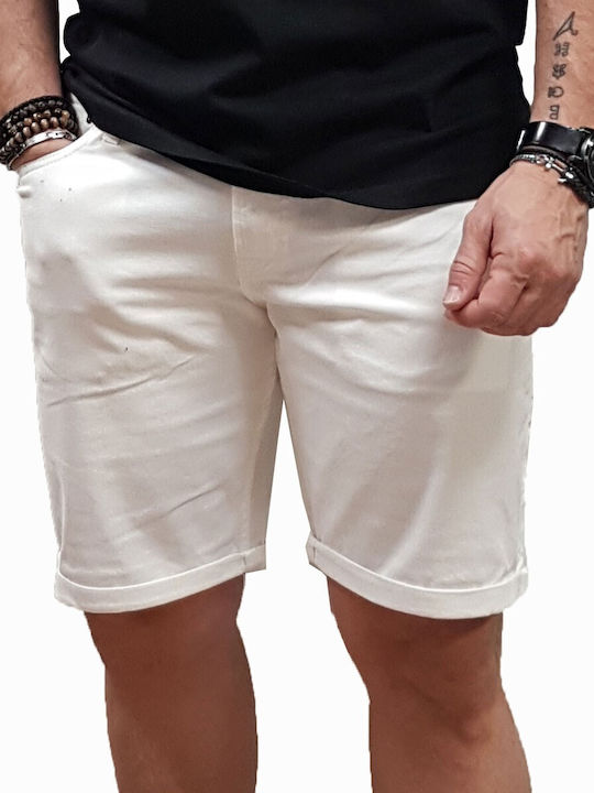 Jack & Jones Herren Shorts Denim Weiß