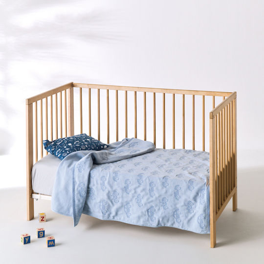 Kentia Pătură Pepinieră Swaddling Albastră Deschisă 70x100 cm