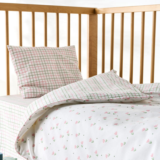 Kentia Set Baby Sheets Cradle Cotton White 60x120cm 2pcs