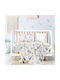 Melinen Set Baby Sheets Crib Cotton Satin Fitted Gray 70x140cm 3pcs