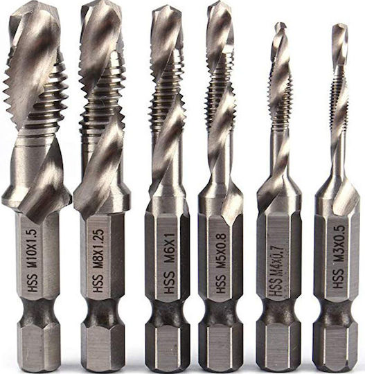 Burghiu HSS cu Cap de Foraj Hexagon Pentru Metal și Lemn 0.5mm / 57mm / 0.7mm / 60mm / 0.8mm / 1.25mm / 59mm / 1.5mm / 65mm