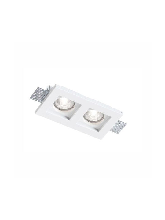 Spot Light Plaster Recessed Spot with GU10 Socket White