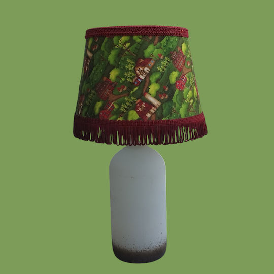 Oxygen Green Houses In Bottle Table Lamp with Green Shade and Base