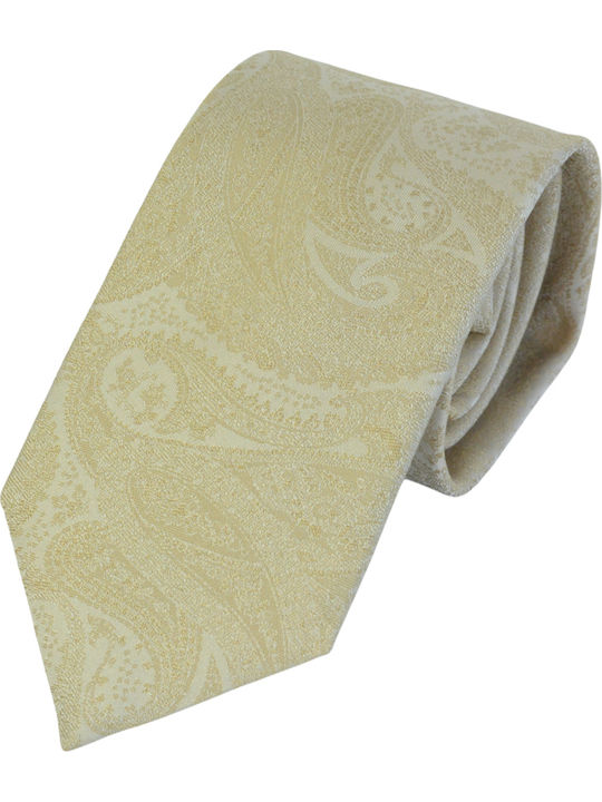 Boss Men's Silk Tie Printed in Beige Colour