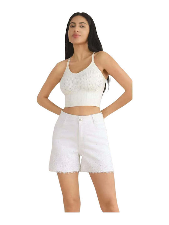 Miss Good Women's Jean Shorts White