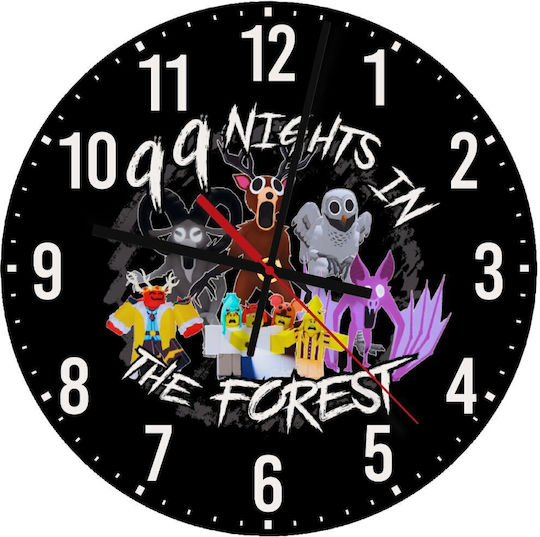 Koupakoupa Детски Часовник На Стена Roblox 99 Nights In The Forest Дървен 30см