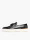 Leather Men's Loafers in Black Colour