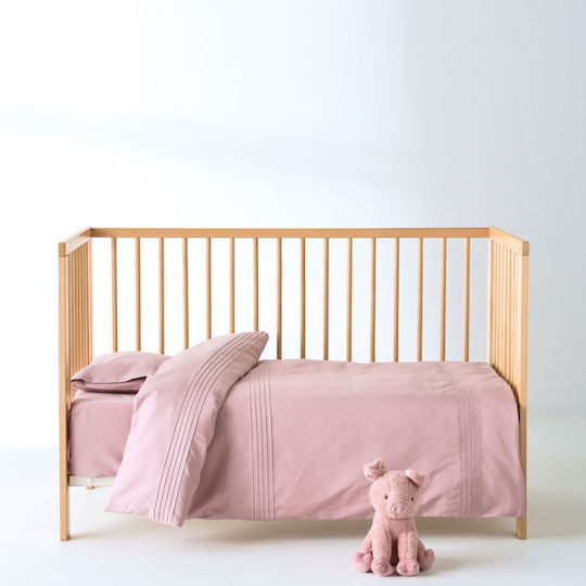 Kentia Комплект Бебешка Завивка с Калъфка Розова 100x140см