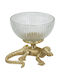 Artekko Noble Decorative Bowl Metal Gold 12.7x12.7cm