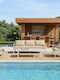 Garden Outdoor Living Room Set Gardenly 4 Pieces White With Pillows