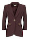 Elisabetta Franchi Sacou Dama Burgundia