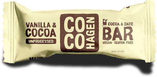 Cocohagen Βανίλια Μπάρα Ενέργειας με Σοκολάτα 40gr