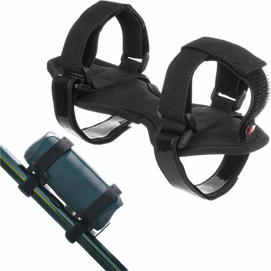 Suport Bidon Bicicletă Trotinetă Zola Prindere cu Velcro Ghidon Cadru Montare Circumferință Maximă 35 Cm PVC Negru