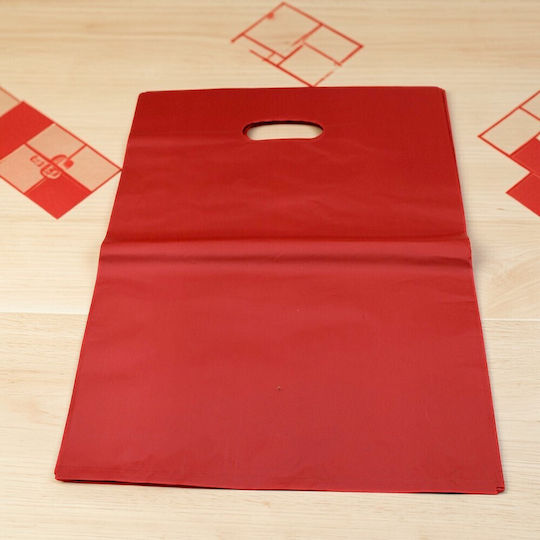 Kunststoff Plastiktüten Verpackung D-Cut Rote 40x30cm 50Stücke