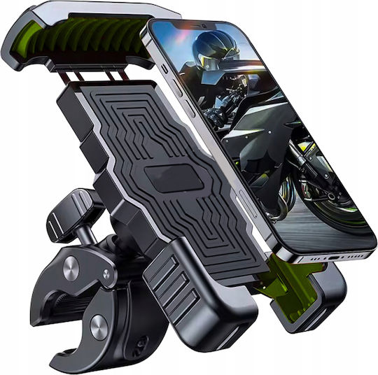 Suport Telefon Bicicletă Zola Reglabil 4.7-7” Prindere Ghidon Diametru 0.7-1.5" Clește cu Șurub Protecție Finisaj Silicon Abs Negru