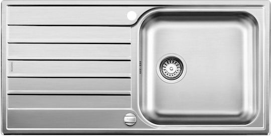Blanco Xl 6 S Ένθετος Inox Brushed με Μπαταρία Μ100xΠ50cm Γκρι