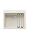 Blanco Undermount Kitchen Sink Inox with Faucet L51xW60cm White