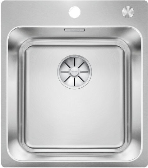 Blanco Undermount Kitchen Sink Inox Brushed with Faucet L44xW50cm Gray