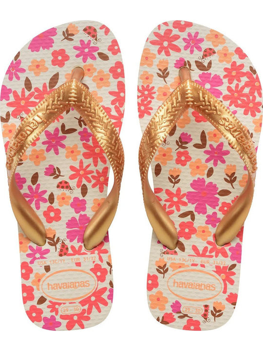 Havaianas Șlapi Pentru Copii Bej Flores Top