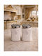 Galifas Set of 2 Brown Ceramic Sugar and Coffee Jars with Lid 9x17cm 2 Pieces