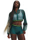 Women's Cardigan with Zipper in Green Colour