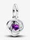 Pandora Charm Aenai Kykloi din Argint Violet