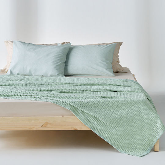 Kentia Cecilia Σετ Κουβέρτα Πικέ King Size 260x240εκ. Πράσινη