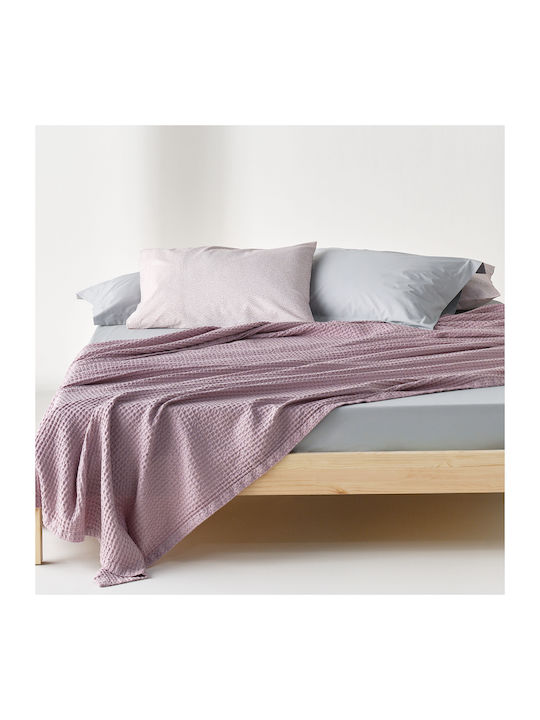 Kentia Cecilia Κουβέρτα Πικέ Υπέρδιπλη 220x240εκ. Λιλά