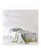 Kentia Emery Pique Blanket Single 160x240cm Green